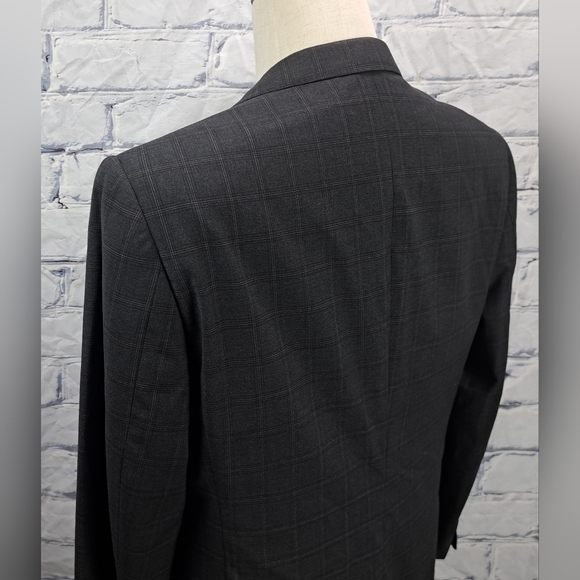 Armani Collezioni Blazer Sport Coat Gray Check Harry Rosen Italy S Drop 42R - Picture 10 of 15